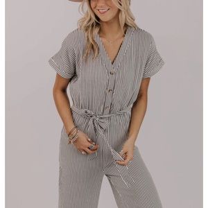 Striped jumpsuit